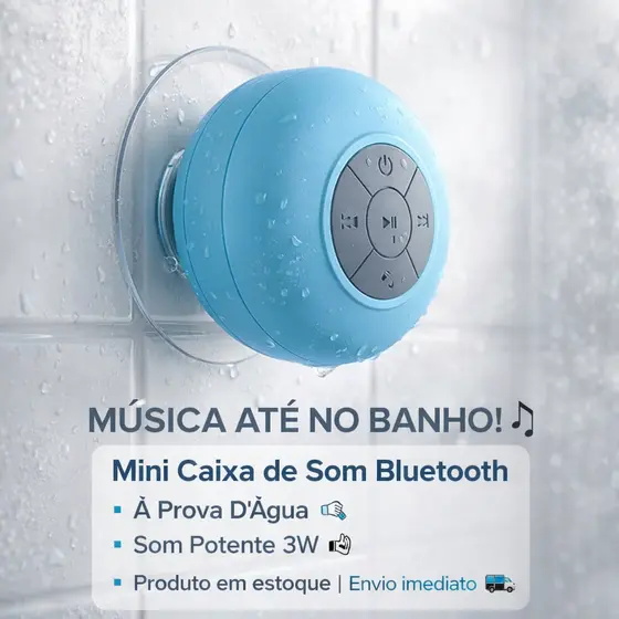 Caixa Caixinha De Som Bluetooth Portátil A Prova D'água Anti-Queda Emborrachada Alta Qualidade