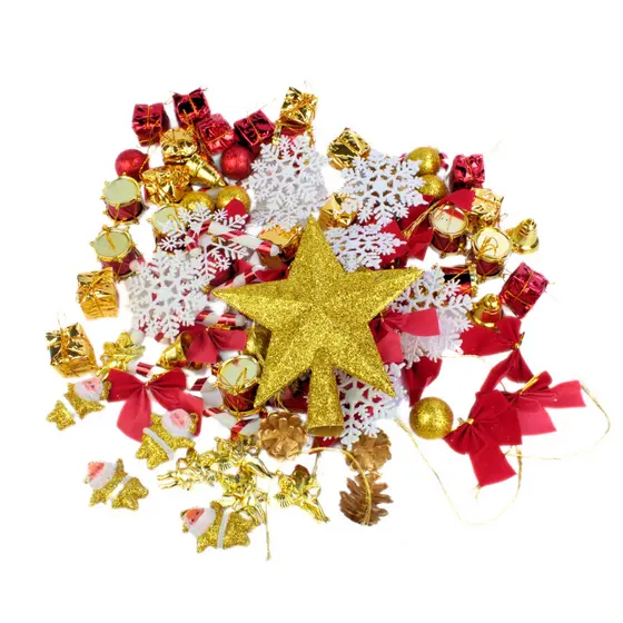 Kit com 101 Enfeites de Natal – Pendentes para Árvore Natalinos Luxo NATAL