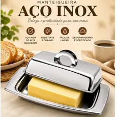 Manteigueira em Aço Inox com Tampa