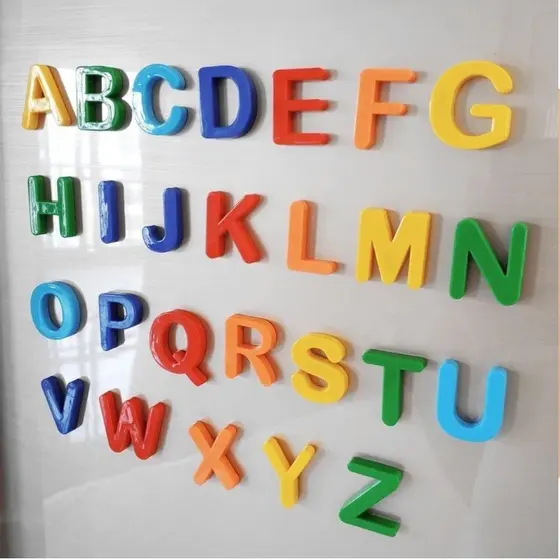 2 KIT DE LETRAS ALFABETO MAGNETICO EDUCATIVO INFANTIL 26 PEÇAS Letras /37 PEÇAS Número LOJA JH