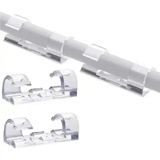 Kit 20 Clips Organizador Fixador Adesivo De Cabo Fio Parede