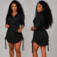 Vestido Feminino Chemise com Botões, Elastex nas Costas e Ajuste Lateral – Elegante e Versátil