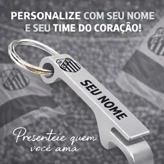 SANTOS CHAVEIRO PERSONALIZADO SEU NOME SEU TIME DO CORAÇÃO