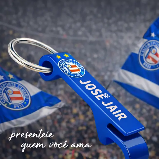 CHAVEIRO BAHIA PERSONALIZE COM SEU NOME E TIMES