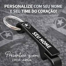 BOTAFOGO CHAVEIRO PERSONALIZADO COM SEU NOME E TIME DO CORAÇÃO