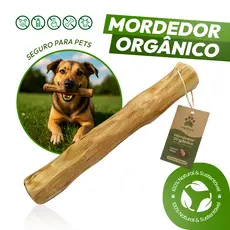 Mordedor para cachorro Sustentável Natural Madeira de Café Sabor Coco Brinquedo Rústico Pet e Cães