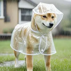Capa de Chuva Pet Impermeável Proteção Cachorro Grande Médio Pequeno Porte Passeio Chuva JUMP