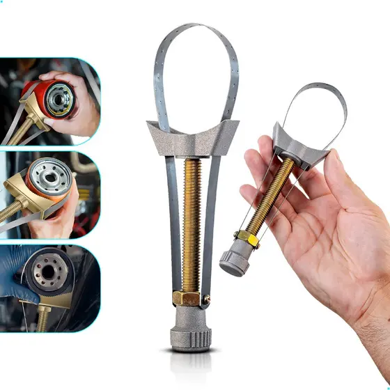 1/2/3 Peças Chave Saca Filtro Cinta Regulavel De 60mm A 120mm Universal