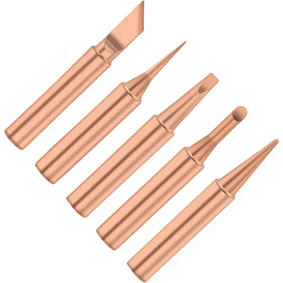 Kit 10/5 Pontas Para Ferro De Solda De Cobre Puro Estação, Rebaling