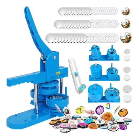 Kit Conjunto de Máquina de Crachá Deslizante Máquina De Button, Botão, Broche, Crachá 32/44/50/58mm 100 Boton Mecolour