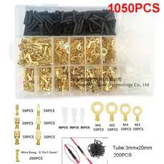Alta Qualidade 135/1050pçs Conector De Fio Macho Isolado Fêmea 2,8/4,8/6,3mm Terminais De Crimpagem Elétrico Kit Sortido