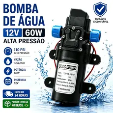 Bomba de Água 60w 110psi 12v Muito Forte Vazão 4.5L/m Pressão,maje