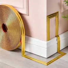 Fita Adesiva Metalizada para Decoração 5m , PVC Dupla Face 6mm /12mm/15mm/20mm/27mm(Parede, Piso, Móveis)