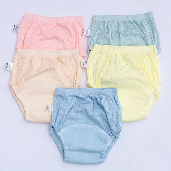 Kit 5/3 Calça De Treino Para Bebê Algodão Puro Impermeável Lavável Fraldas De Bolso Menina Menino Fralda Roupa Íntima