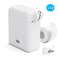 Impressora De Etiquetas Bluetooth Portátil Modelo L12-Inclui 1 Rolo De Papel De Etiqueta Térmica Grátis