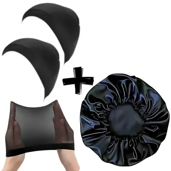 Kit 2 Toucas de nero + 1 Touca de cetim Antifrizz Day After