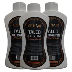 Kit 3 Talco Mentolado Ultrafino Ge Hair 200g Barbeiro Profissional Envio Imediato