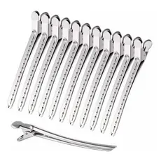 12 Clips Presilha D Bico Pato Metal Crocodilo Grampo Cabelo