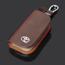 Capa para Chave de Carro para Toyota ALTIS RAV4 YARIS CAMRY RAV4, Porta-Chaves de Couro, Acessórios para Carro com Contr