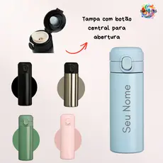 Garrafa Térmica Personalizada 400ml Inox Colorida – Alta Qualidade e Durabilidade