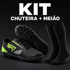 Kit Chuteira+Meião Premium Acabamento Confort Oferta Especial