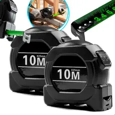 2pcs 10m Trena Profissional Fita Métrica Fluorescente Trava