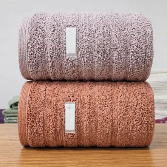 Kit Com 02 Toalha de Banho Grande e Grossa 600g Algodão Volume Extra 72x140cm Premium