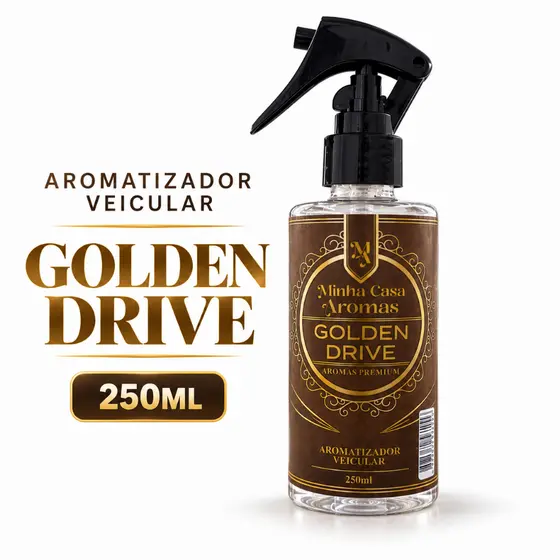 Aromatizante Automotivo Golden Drive 250ml Cheirinho Perfume Para Carro Aromatizador Fragrância Veicular