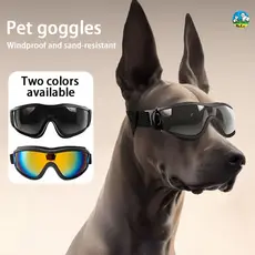 Óculos para Cães Antivento Proteção UV Antipoeira Passeio de Moto Serve p/ Cães e Gatos Tiras Ajustáveis