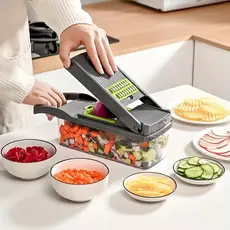 Cortador Ralador Multifuncional 16 Peças Legumes Verduras Salada