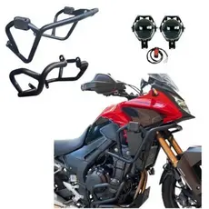 Protetor De Carenagem Cb 500x 2018 a 2025 Protetor Motor Alto E Baixo Cb500x + Farol Auxiliar