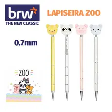 Lapiseira Zoo 0.7mm - Linha Soul - BRW (Bichinhos, animais, porco, porquinho, panda, pandinha, gato, gatinho, tigre, tig