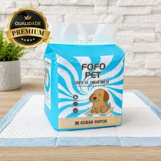 Kit 50 Tapete Pet Higiênico Grande Absorvente Cachorro Sanitário Adestramento Banheiro Fralda Xixi
