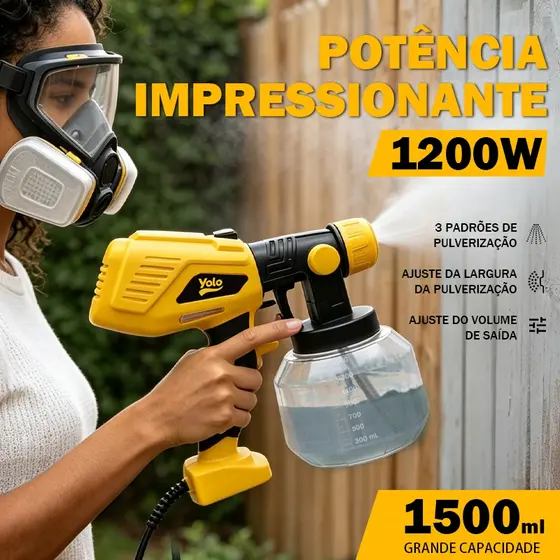 Pistola elétrica de pintura, artefato de tinta látex, pulverizador doméstico, pequeno, alta atomização, pote de spray