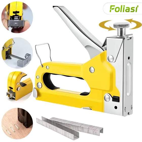 Grampeador Profissional para Estofados - Inclui 600 Grampos