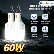 Lâmpada LED Camping 60W KIT4 KIT2 KIT1 Unidades Recarregável USB Longa Duração Impermeável para Pescaria Emergência