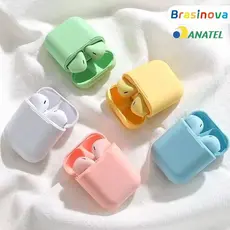 Fone Intra-Auricular Sem Fio Bluetooth i12 Tws Inpods Macaron