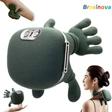 Massageador Cervical e Ombros com Aquecimento e 8 Pontos, Alívio de Tensão Portátil Hands-Free