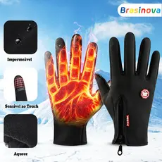 Luva Térmica Unissex Impermeável para Moto e Bike com Touch Antiderrapante