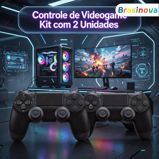 Kit com 2 Unidades Adequado para PC controle sem fio Ps4 haste de controle Gamer compatível com interruptor Oled Lite