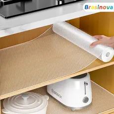 Forro Antiderrapante Impermeavel Ecologico e Resistente para Armario Gaveta Geladeira Guarda Roupas Transparente