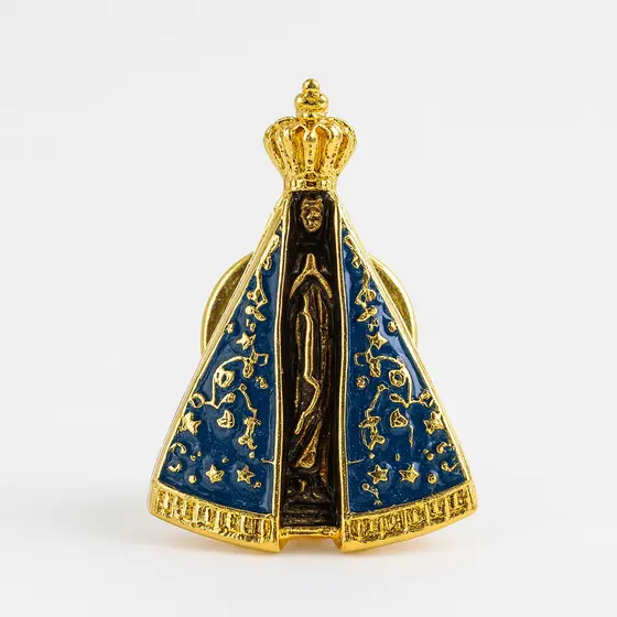 Boton Nossa Senhora Aparecida Igreja Lembrancinha Broche Enfeite Decoração