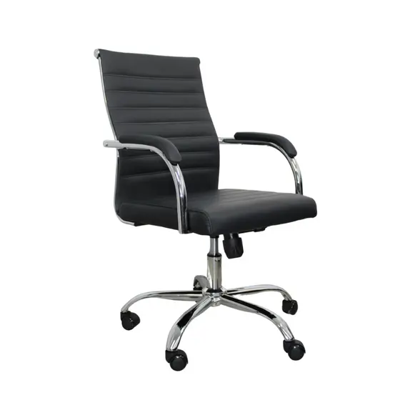 Cadeira Escritório Diretor Ergonômica Estofada Prem Florença 14D Preto