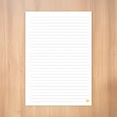 Refil de folhas para caderno A5, sem furação | Miolo para caderno | 50 folhas | 100 folhas | Coração