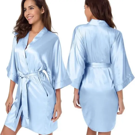Robe Cetim Azul Bebê– Leveza e Serenidade para Seus Momentos de Descanso!
