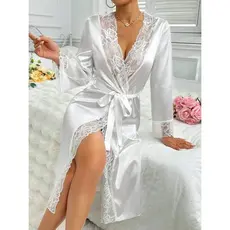 Robe de Cetim com Renda Luxuoso - Conforto, Elegância e Sensual para Você!