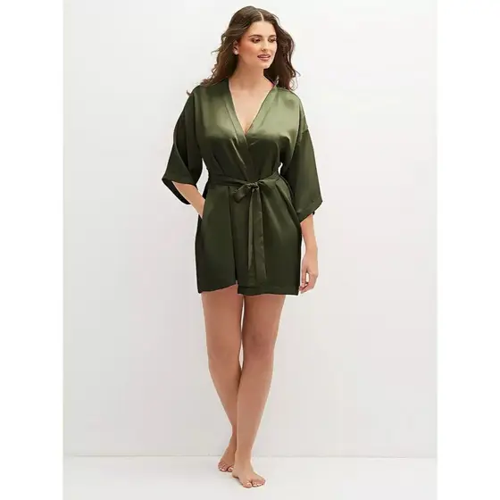 Robe de Cetim Feminino com Amarração – Conforto e Elegância para o Seu Dia a Dia