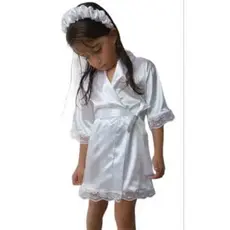Robe Hobby Infantil Daminha De Cetim Branco Com Renda