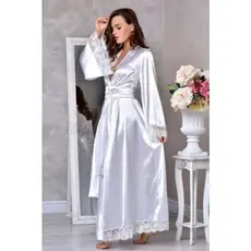 ✨ Robe de Cetim Longo para Noiva – O Toque de Glamour que Você Merece! ✨