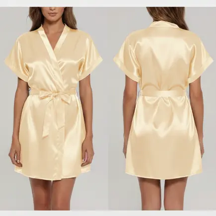 Robe de Cetim Amarelo Manteiga – Toque de Doçura e Sofisticação para Seus Momentos!